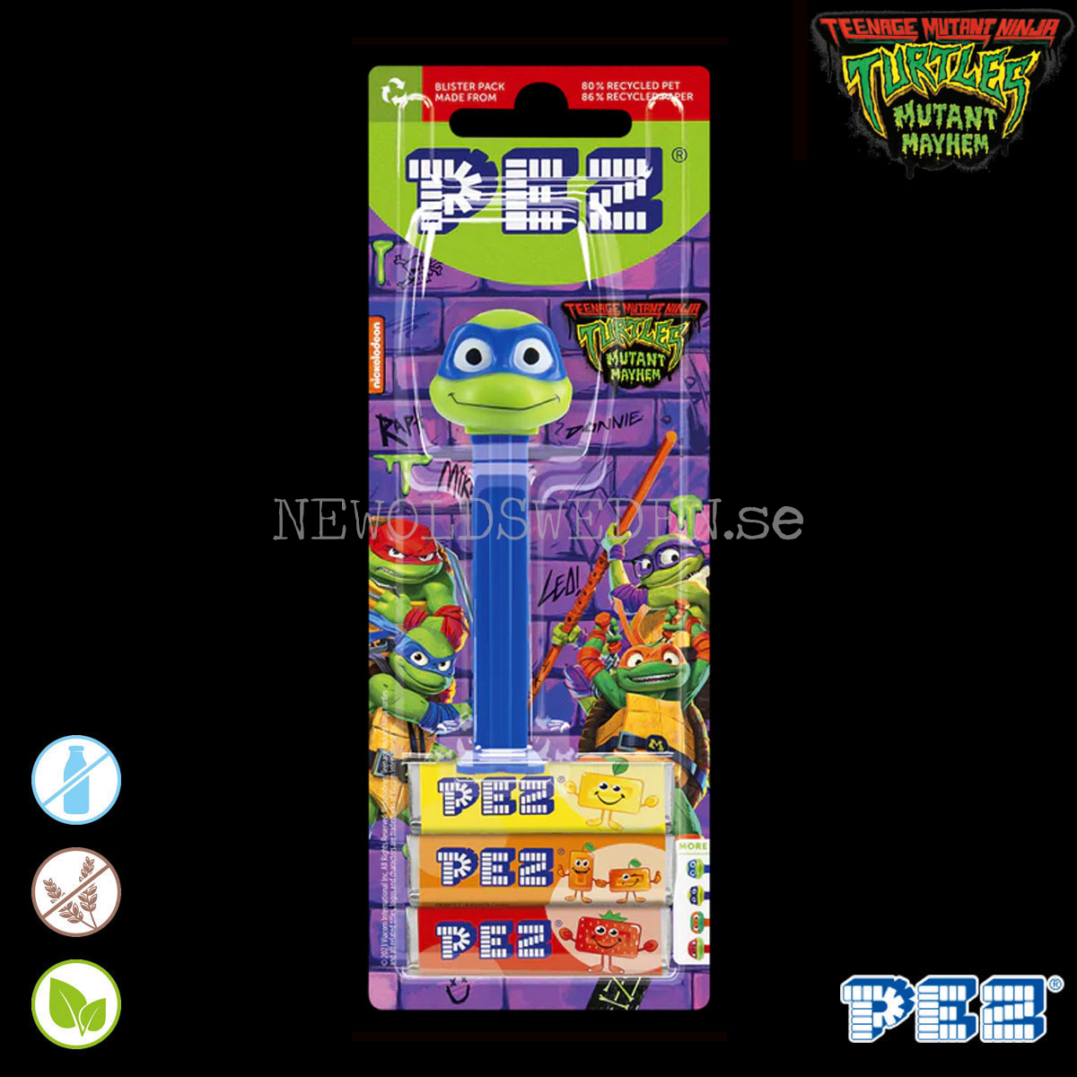 PEZ Dispenser LEONARDO + Godis - Turtles Samlarfigur - PE95 - 3