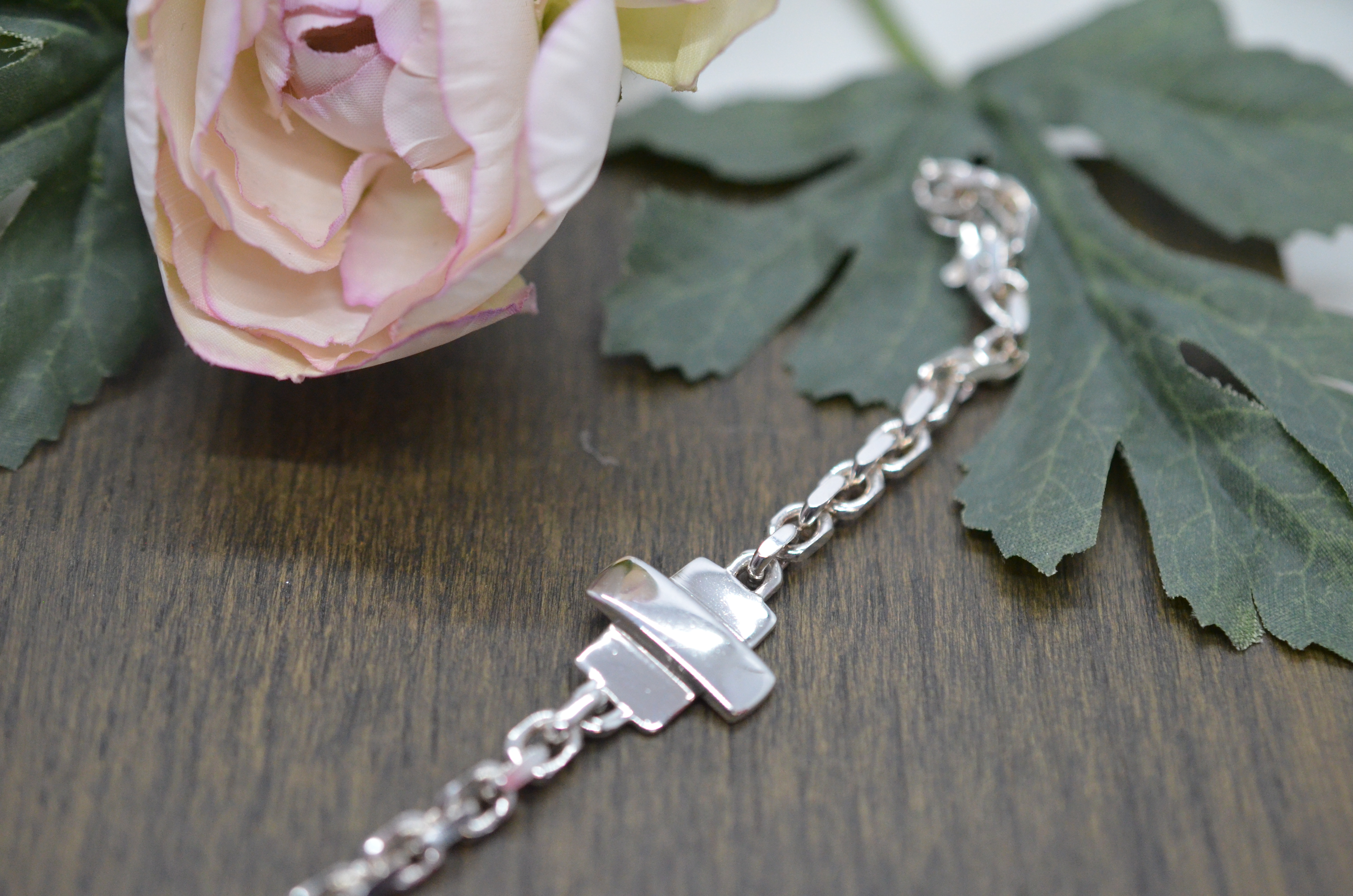 Second-hand Efva Attling silver bracelet "LITTLE CROSS" - 4
