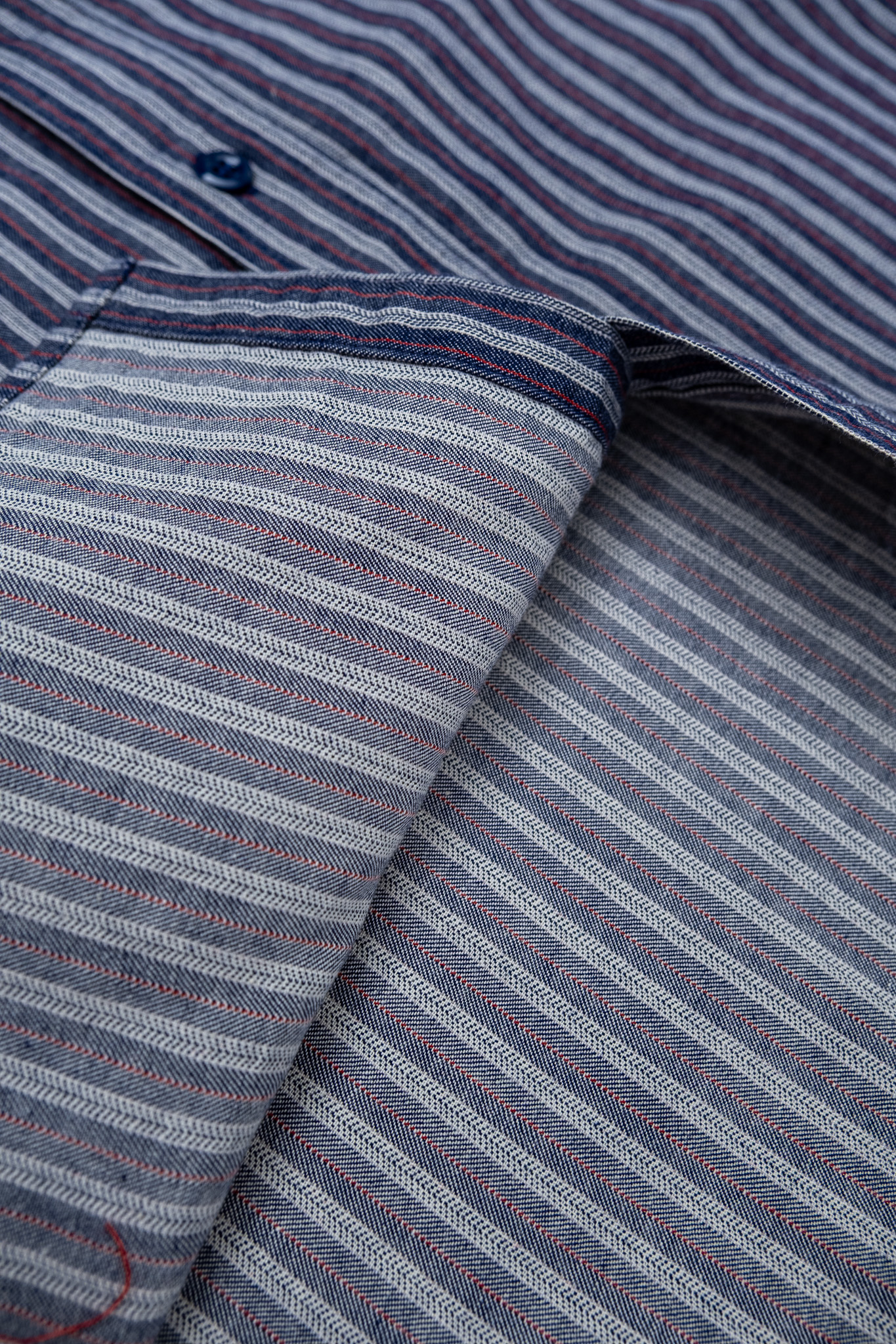 Sugar Cane - SC39730 Cotton Stripe S/S Work Shirt Navy - 6