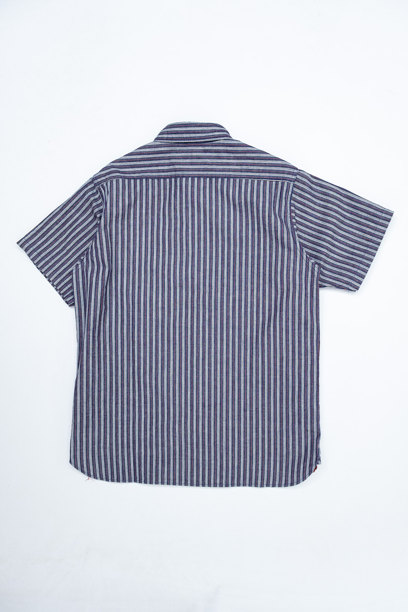 Sugar Cane - SC39730 Cotton Stripe S/S Work Shirt Navy - 3