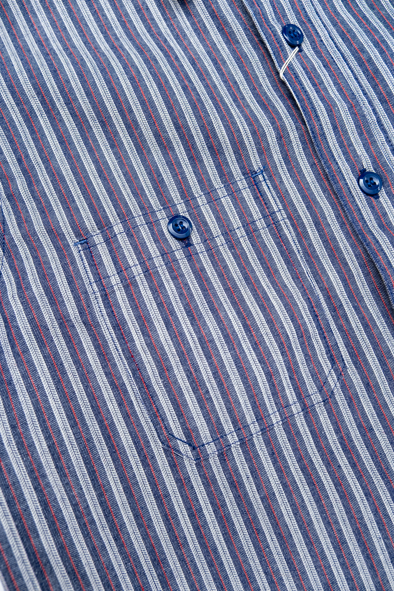 Sugar Cane - SC39730 Cotton Stripe S/S Work Shirt Navy - 7