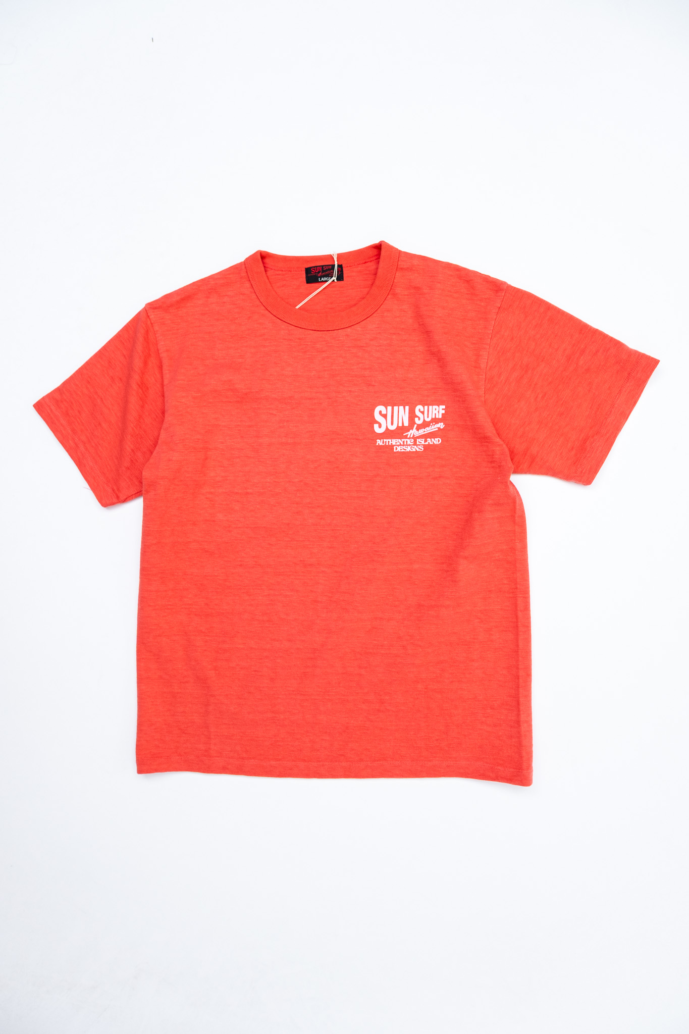 Sun Surf - SS79715 Slub Yarn T-Shirt Hata Shoten Logo Red - 3