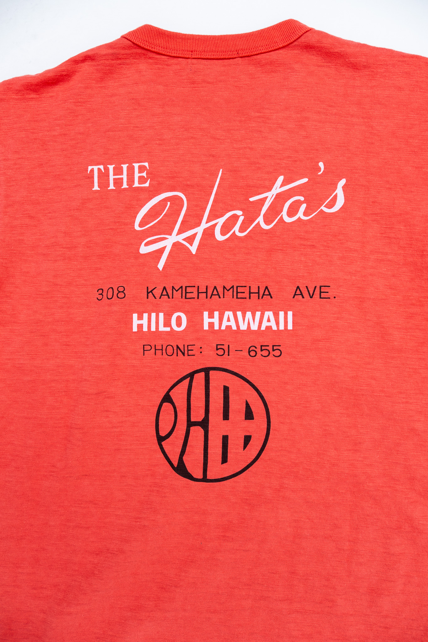 Sun Surf - SS79715 Slub Yarn T-Shirt Hata Shoten Logo Red - 8