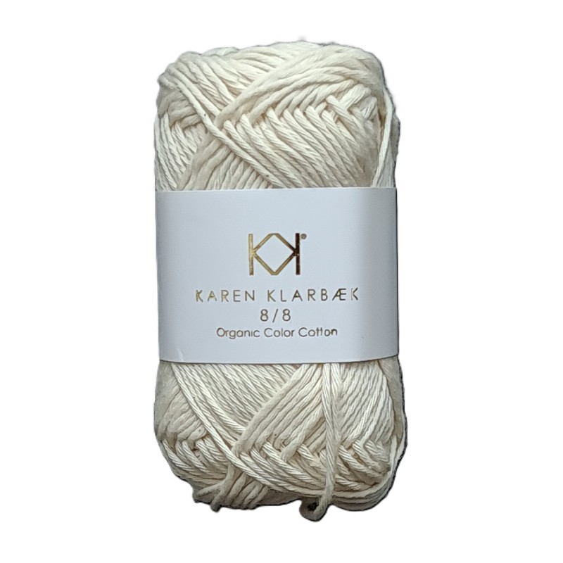 KK Ekologiskt Bomullsgarn 8/8 , 1018 Nature White 