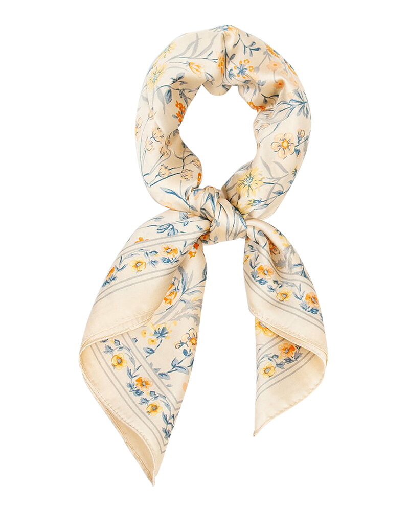 Scarf ljusbeige beige/orange småblommor