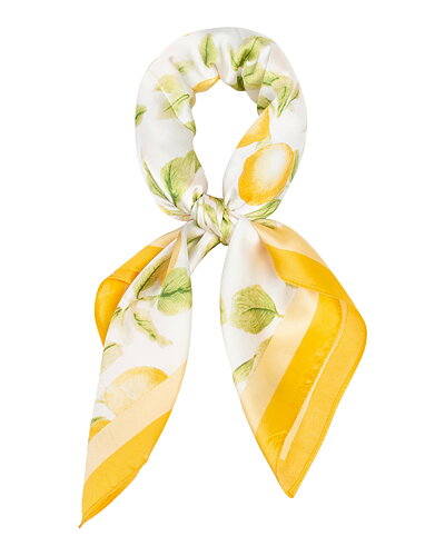 Scarf citroner gul/vit/grön