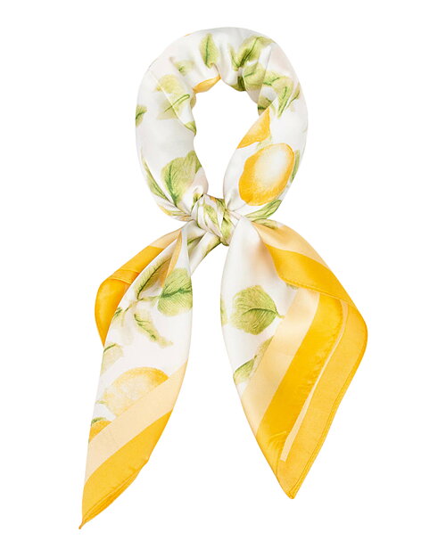 Scarf citroner gul/vit/grön