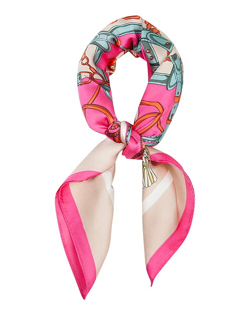 Scarf länkar ceriserosa