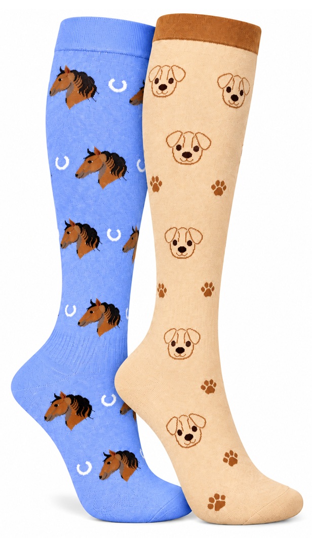 2-Pack Sthlm Sock co. Stödstrumpor Häst och Hund