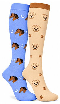 2-Pack Sthlm Sock co. Stödstrumpor Häst och Hund