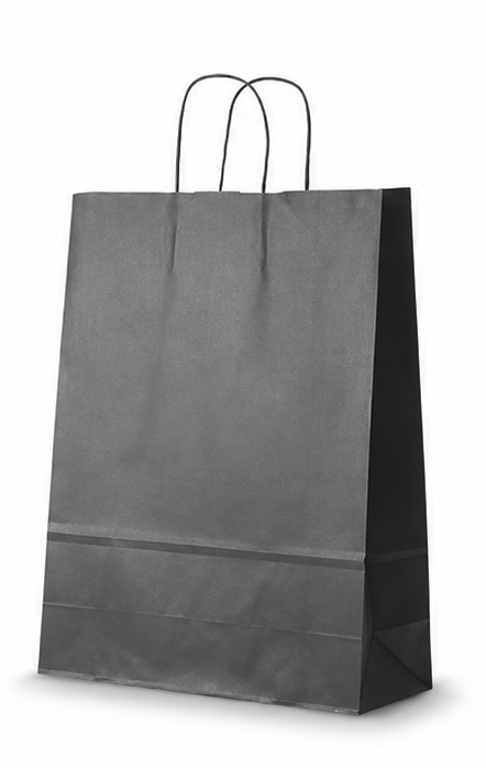 Papperskasse med tvinnade handtag - Svart - 4