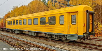 NMJ Topline JBV - Jernbaneverket B3-6 25634, Gul/Grå H0