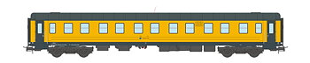 NMJ Topline JBV - Jernbaneverket Sovevogn WLB 60 76 9933004-1, Gul/Grå H0