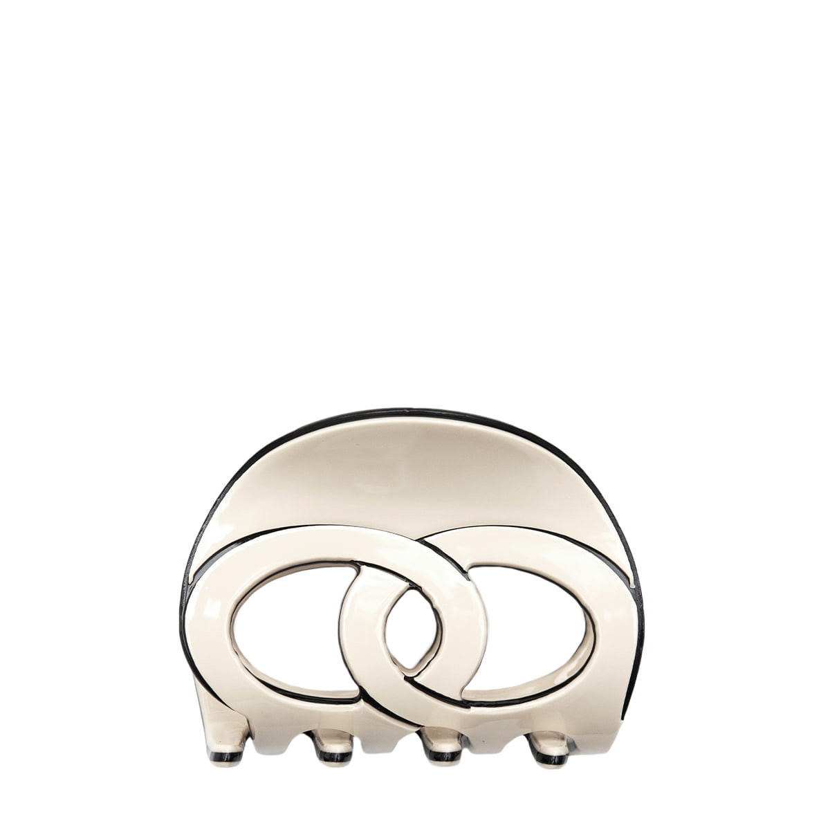 ByBarb Hair Claw Coco Cream White