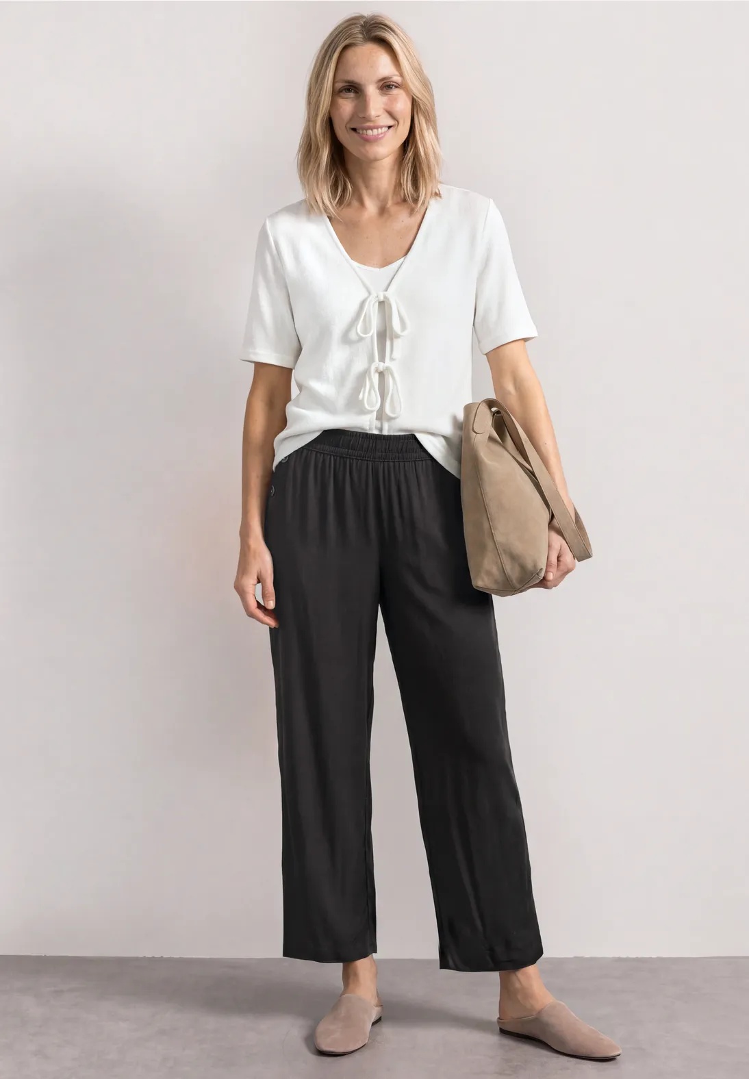 Emee Wide Leg Viscose - Black - Street One