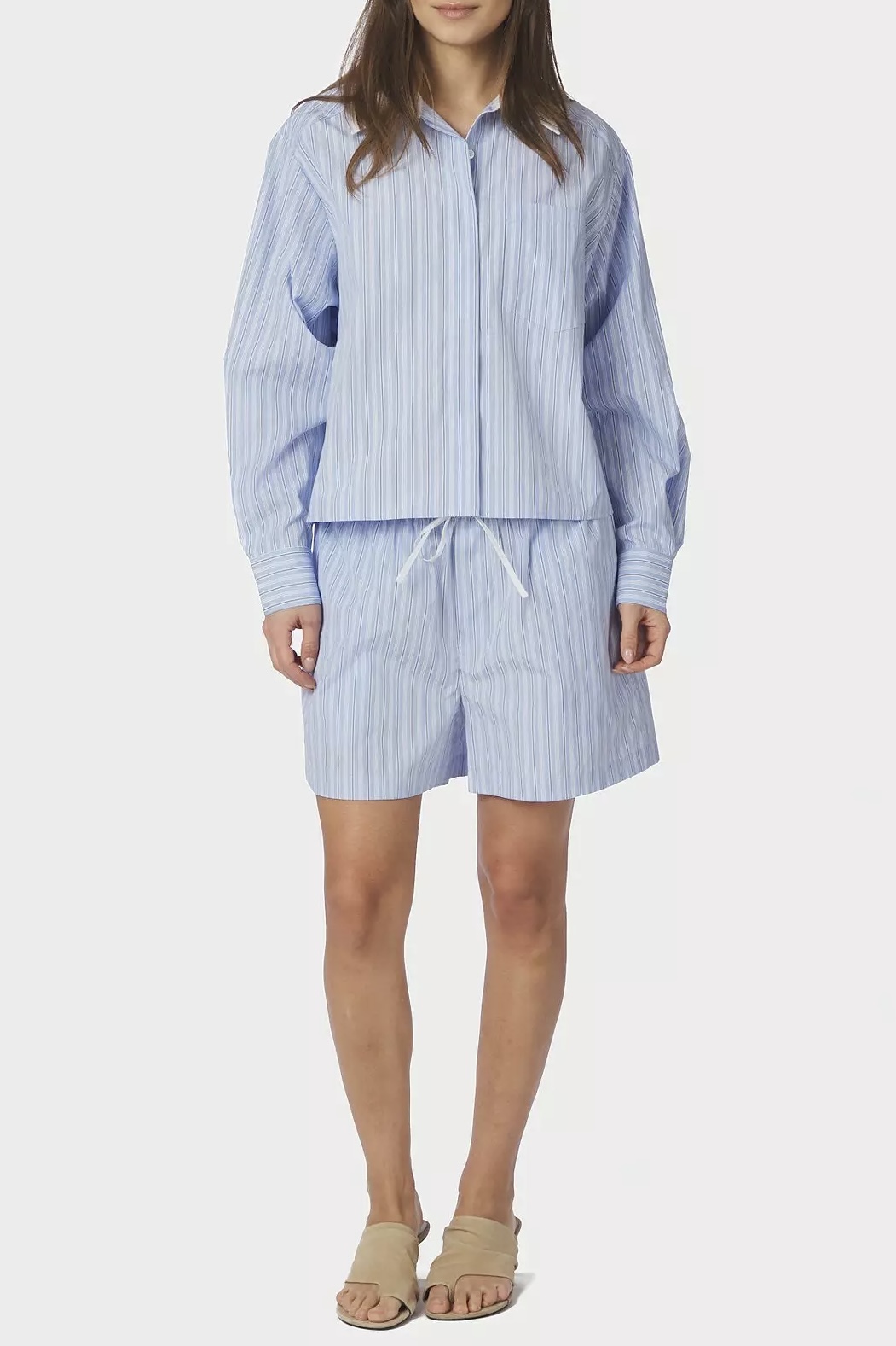 Neo Noir  - Camell Stripe Shorts Light Blue Stripe - 3