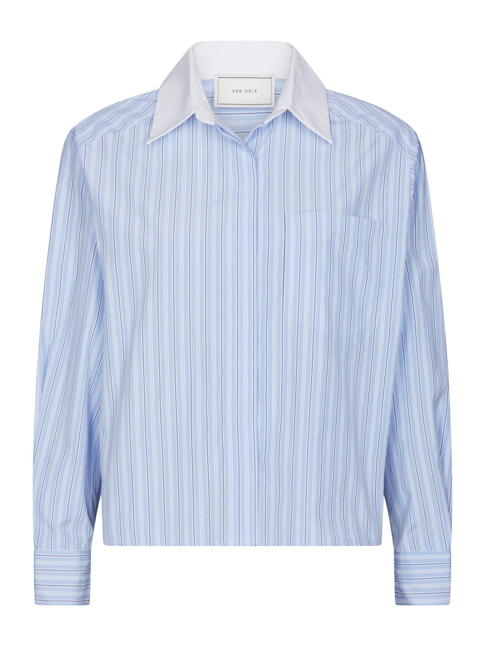 Neo Noir  - Delfia Stripe Shirt Light Blue Stripe - 7