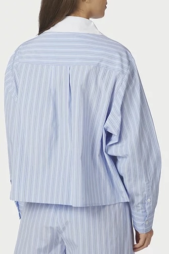 Neo Noir  - Delfia Stripe Shirt Light Blue Stripe - 3