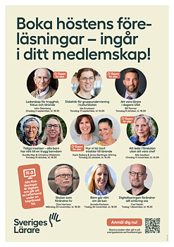 Boka höstens föreläsningar – ingår i ditt medlemskap! – affisch A3