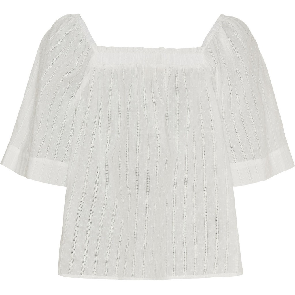Heidi Smock Blouse - White - Isay