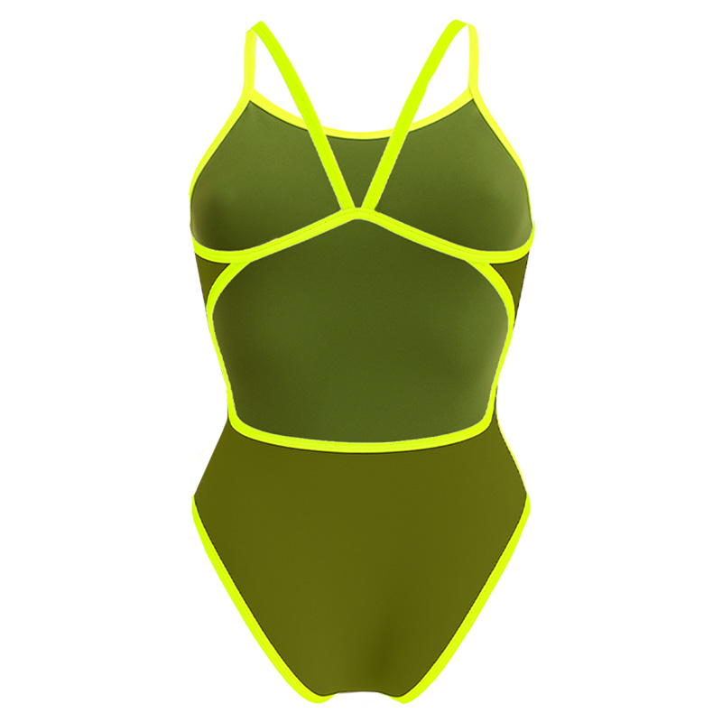 Swimsuit girl ISHA2.0 aClimateHero Light-Cross-Back Khaki - 2