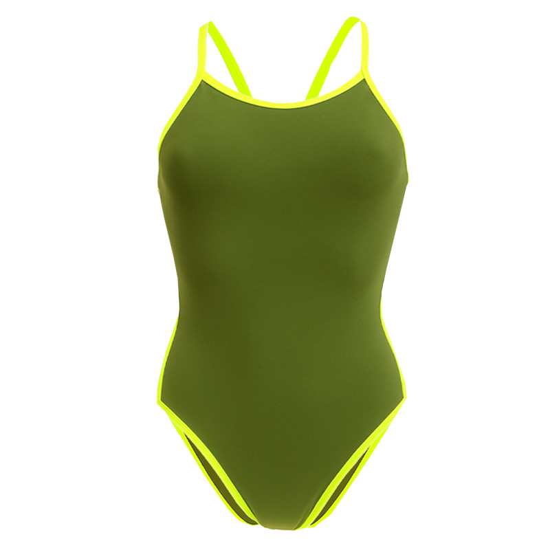 Baddräkt Dam ISHA2.0 aClimateHero Light-Cross-Back Khaki