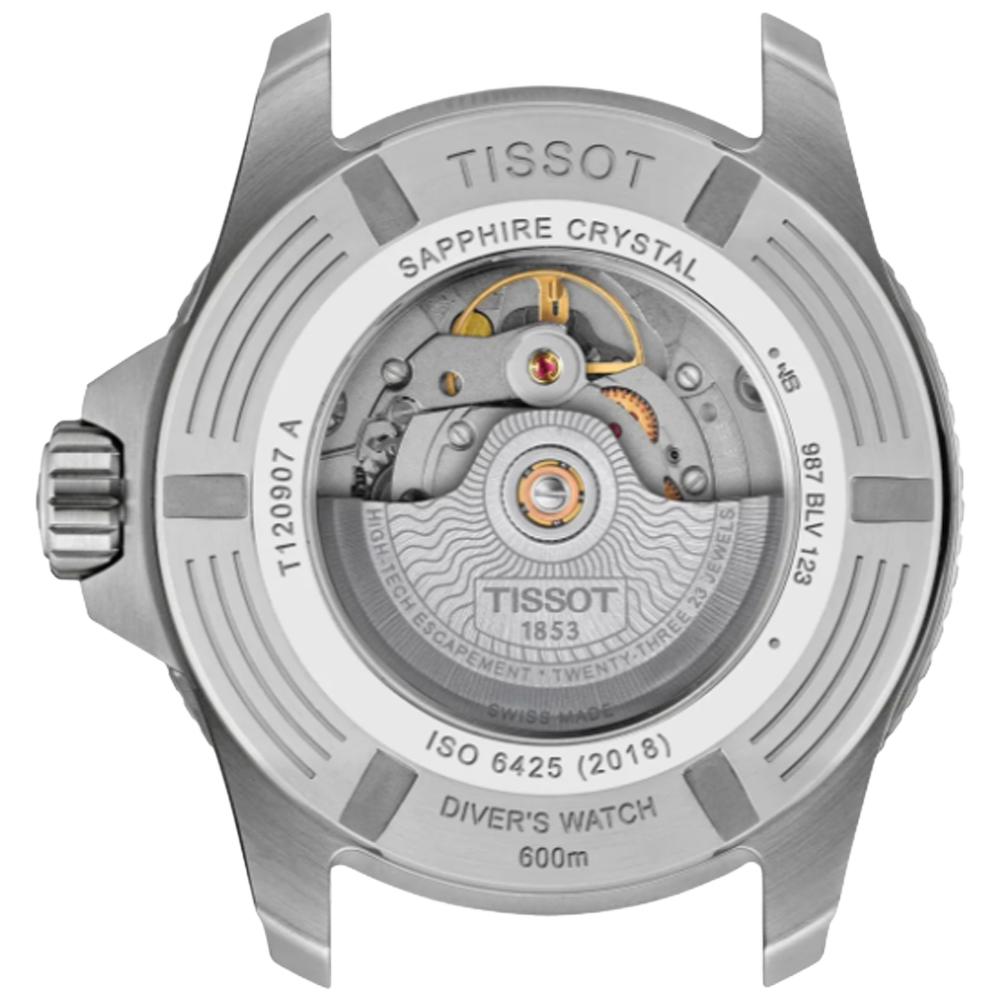 T120.907.11.051.00 Tissot Seastar 2000 44 svart baksida