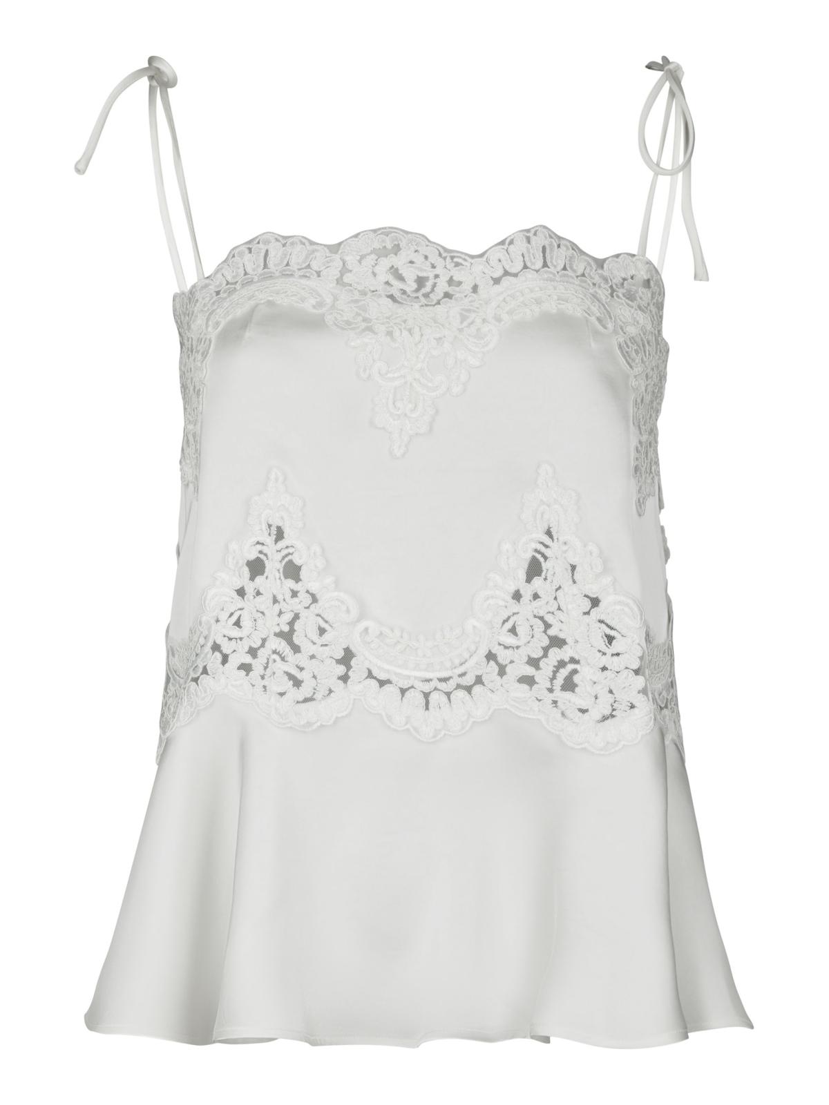 Neo Noir Kaela Heavy Sateen Lace Top, Pearl