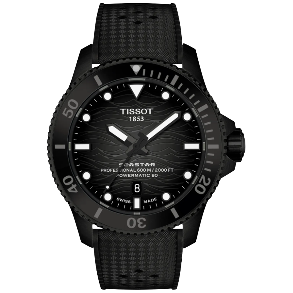 T120.907.37.051.00 Tissot Seastar 2000 44 svart PVD