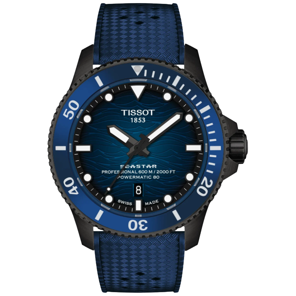 T120.907.37.041.00 Tissot Seastar 2000 44 blå och svart PVD
