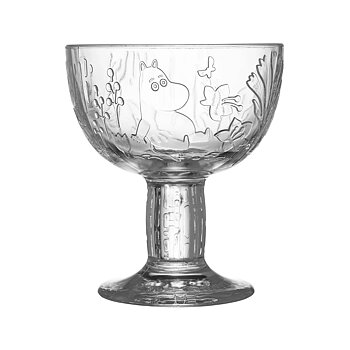 Arabia Moomin Glass Bowl 140 mm - Mystical Forest  - Clear