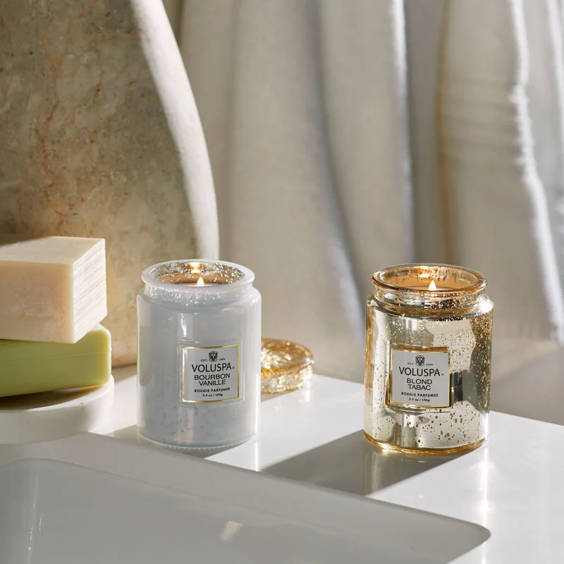 Voluspa Blond Tabac Small Glass Jar Candle - 3