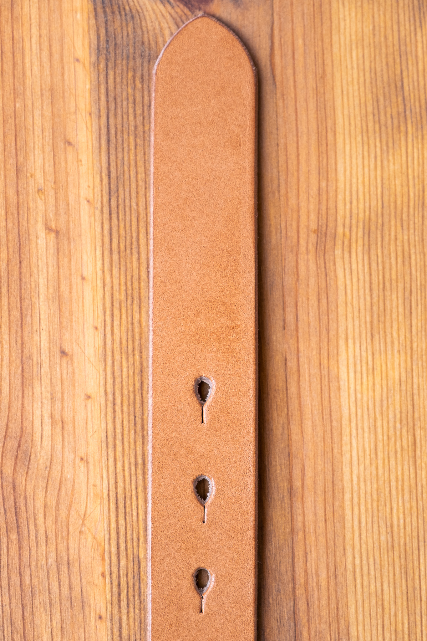 Warehouse & Co - 6041 Leather Slim Belt Tan - 5