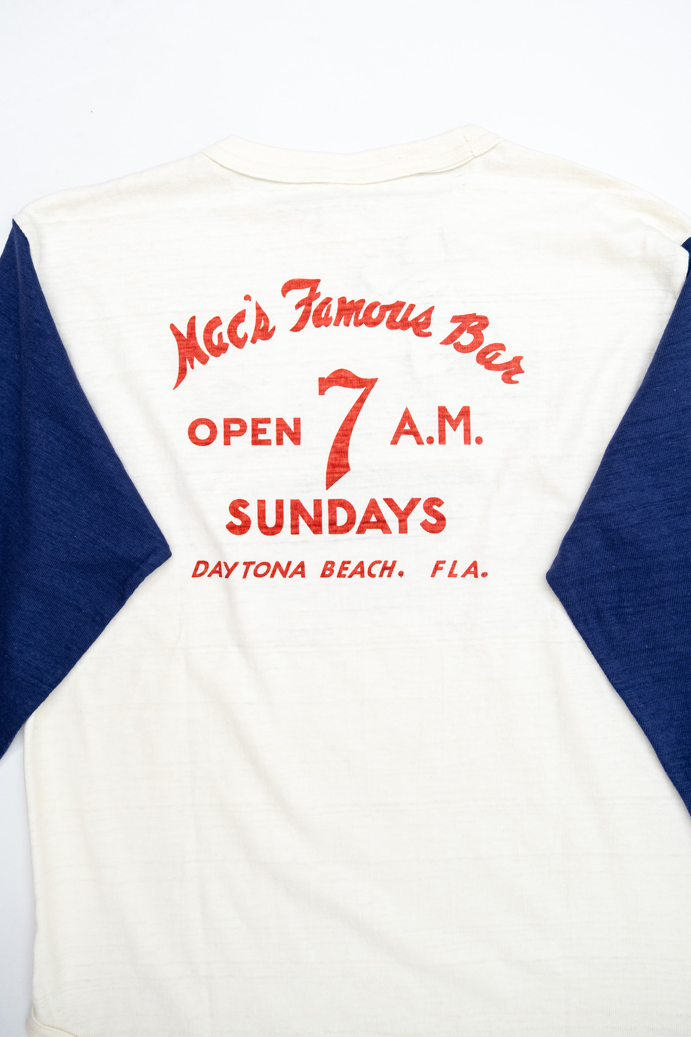 Warehouse & Co - Lot 4800 3/4 Sleeve Baseball Tee MAC’s Famous Bar Cream/Navy - 7