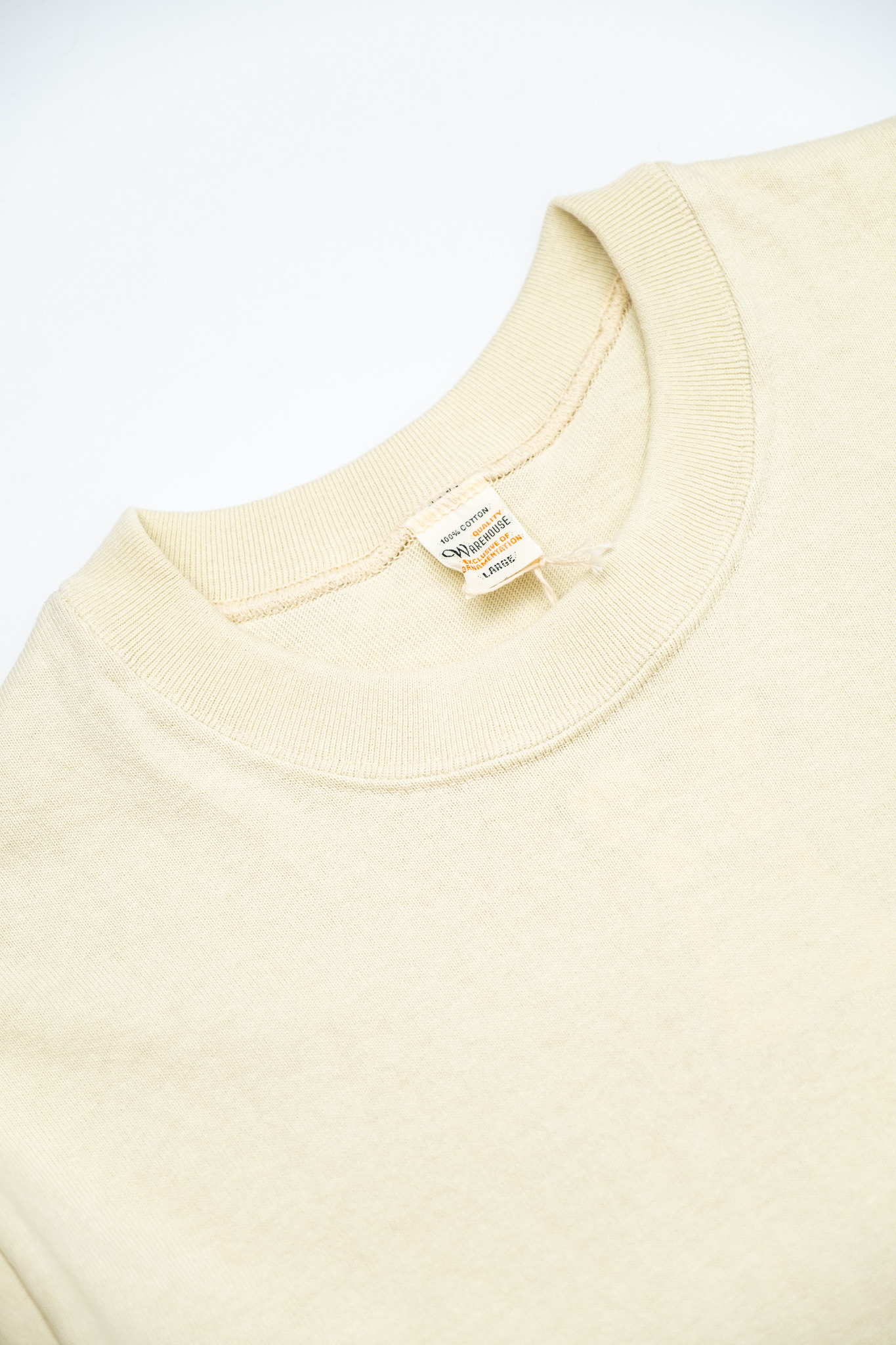 Warehouse & Co - Lot 5914 Long Sleeve Crew Neck T-Shirt Cream - 4