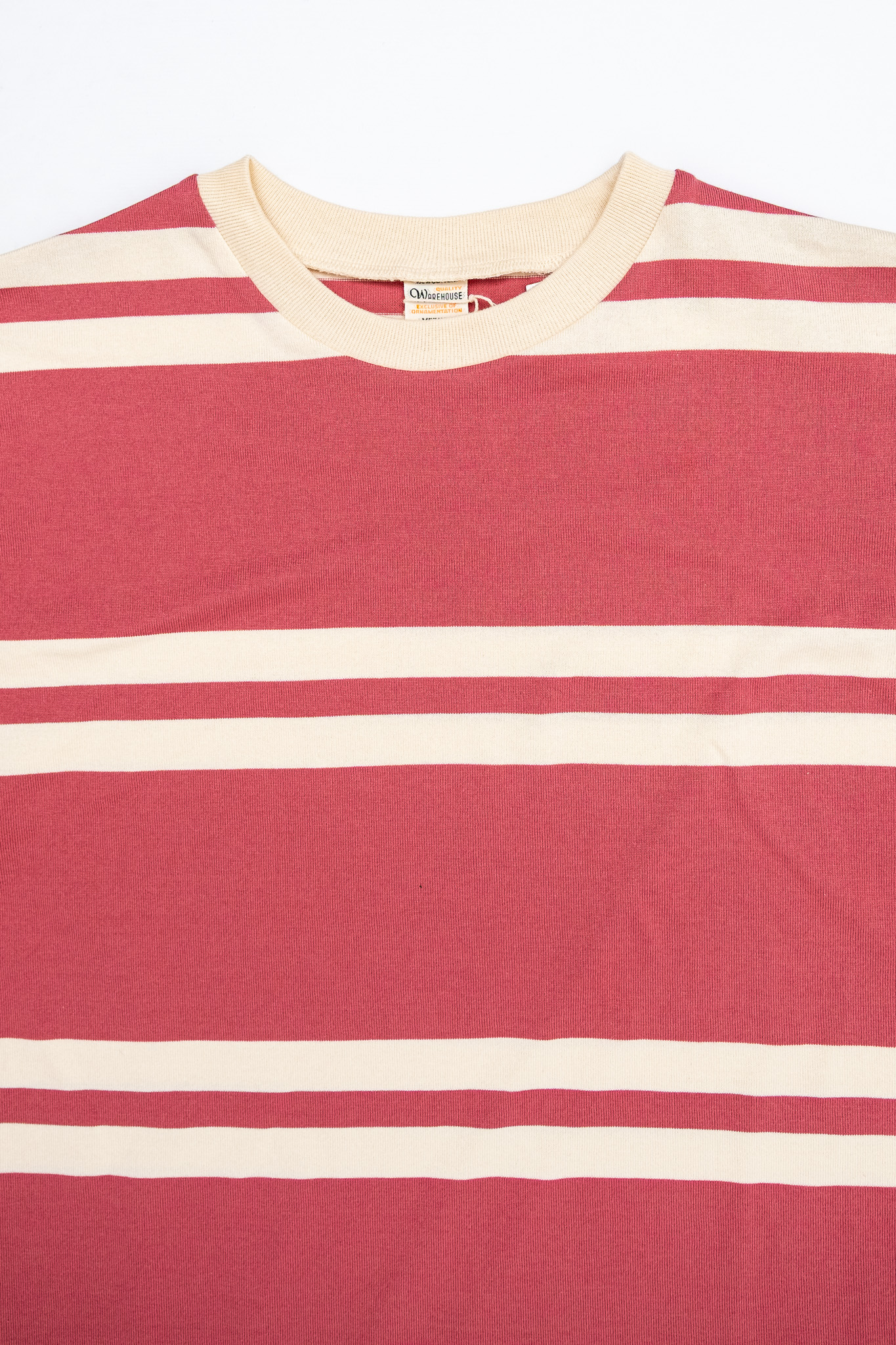Warehouse & Co - Lot 4113 Short Sleeve Stripe T-Shirt Salmon - 3