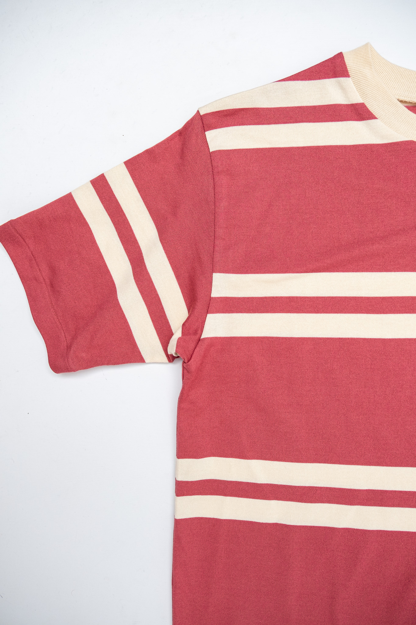 Warehouse & Co - Lot 4113 Short Sleeve Stripe T-Shirt Salmon - 4