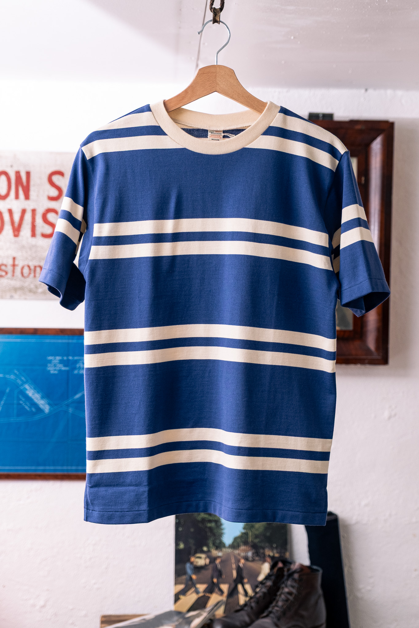 Warehouse & Co - Lot 4113 Short Sleeve Stripe T-Shirt Blue