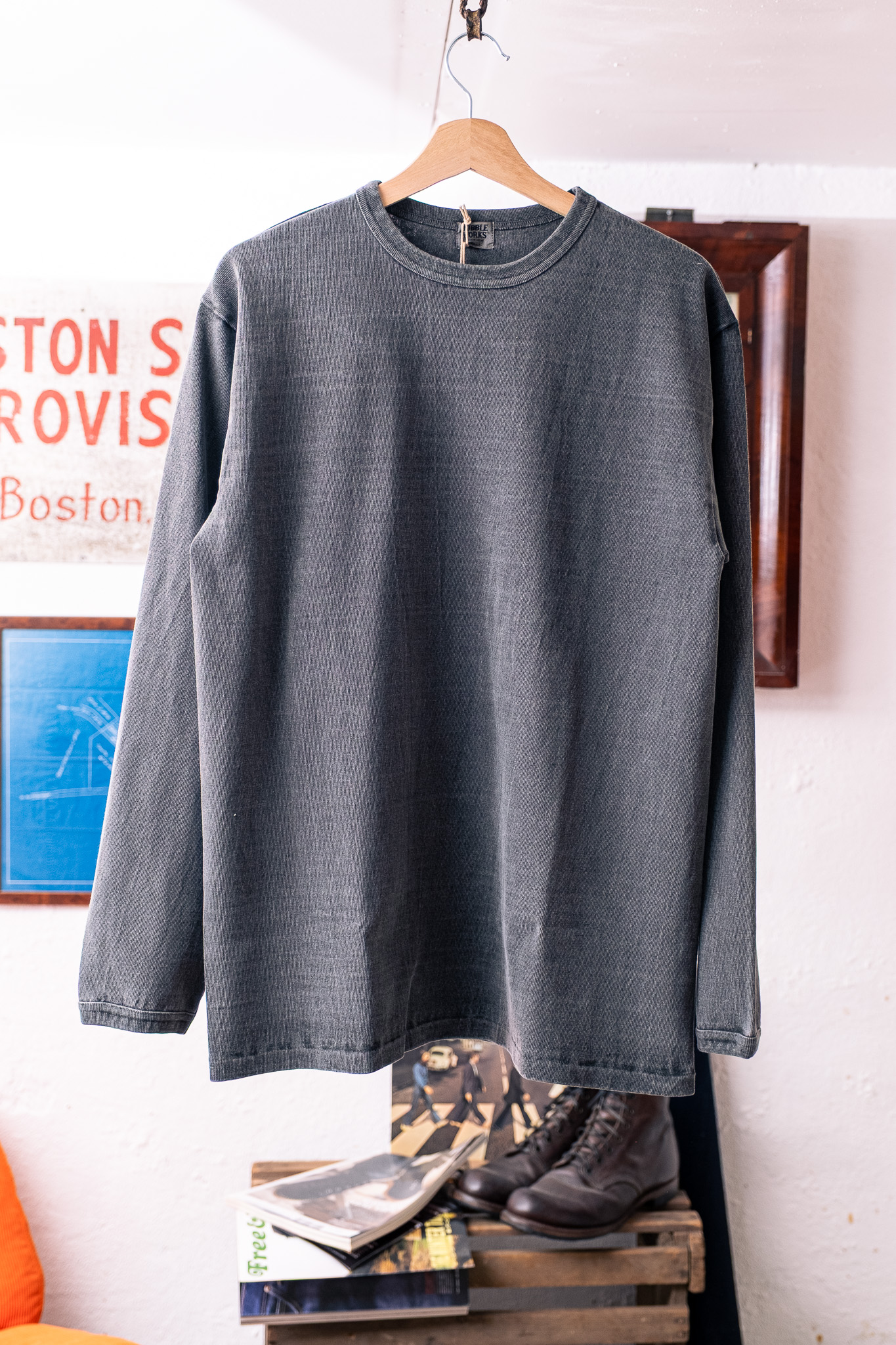 Dubbleworks - 9.5oz Heavy Weight L/S Tee Pigment Dye Sumikuro