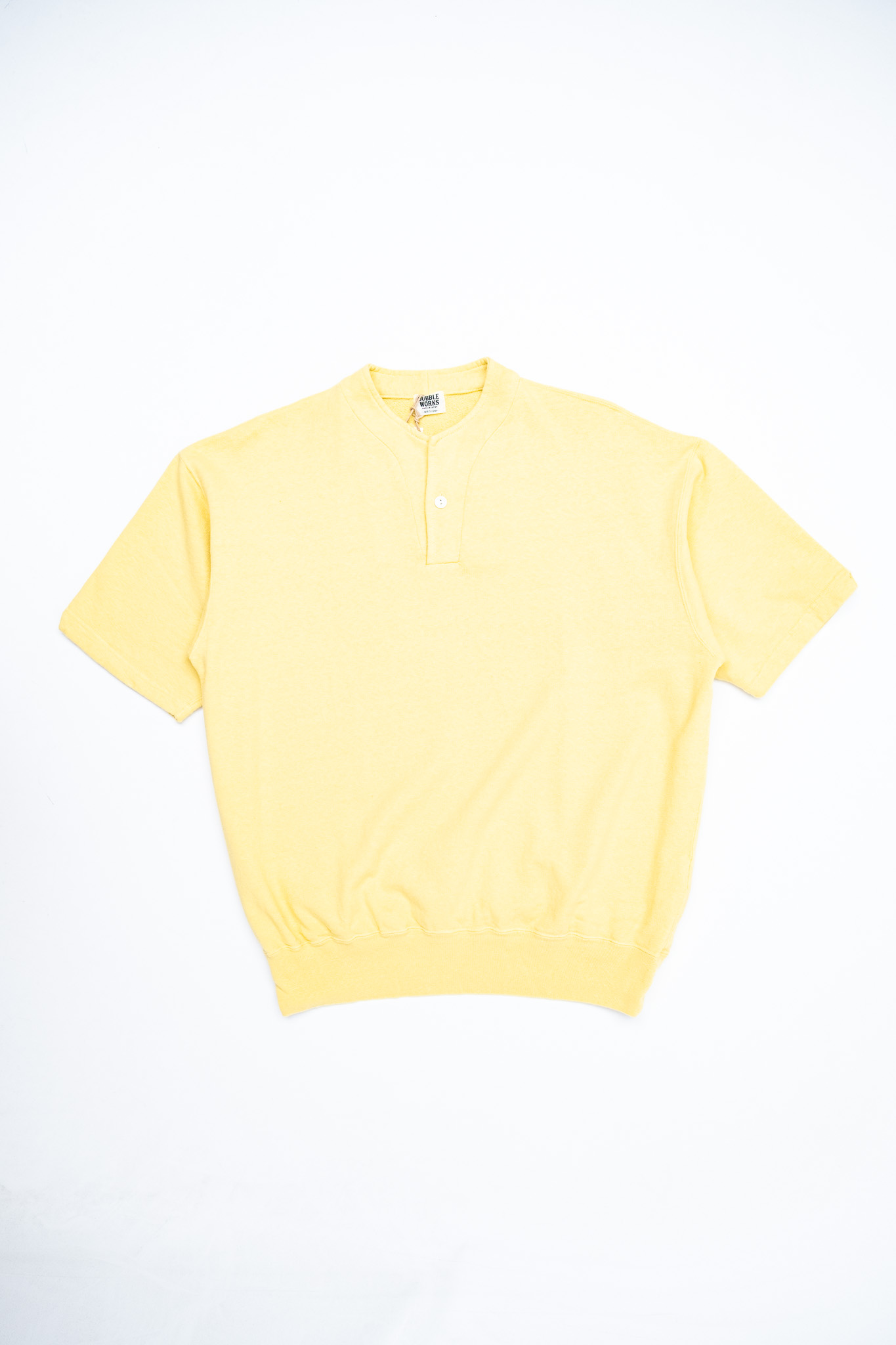Dubbleworks - Light Terry Henley Sweatshirt Light Yellow - 2