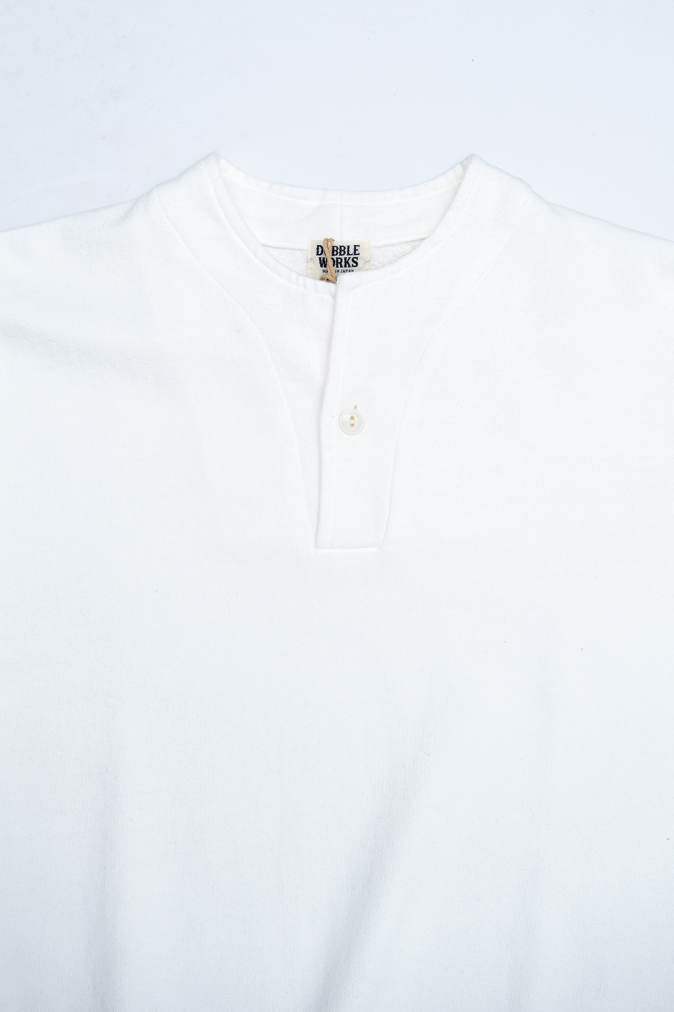 Dubbleworks - Light Terry Henley Sweatshirt Off White - 3
