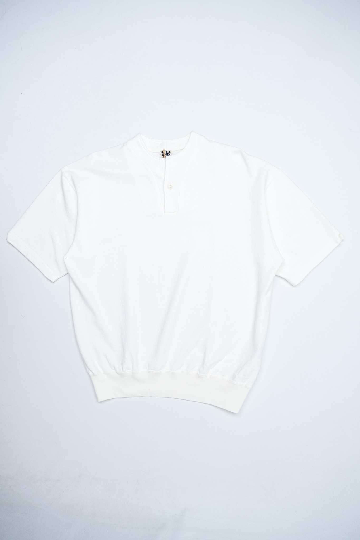 Dubbleworks - Light Terry Henley Sweatshirt Off White - 2