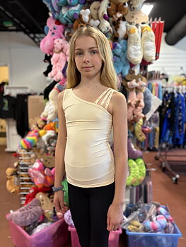 Ljusgult linne från Bolero med Swarovski