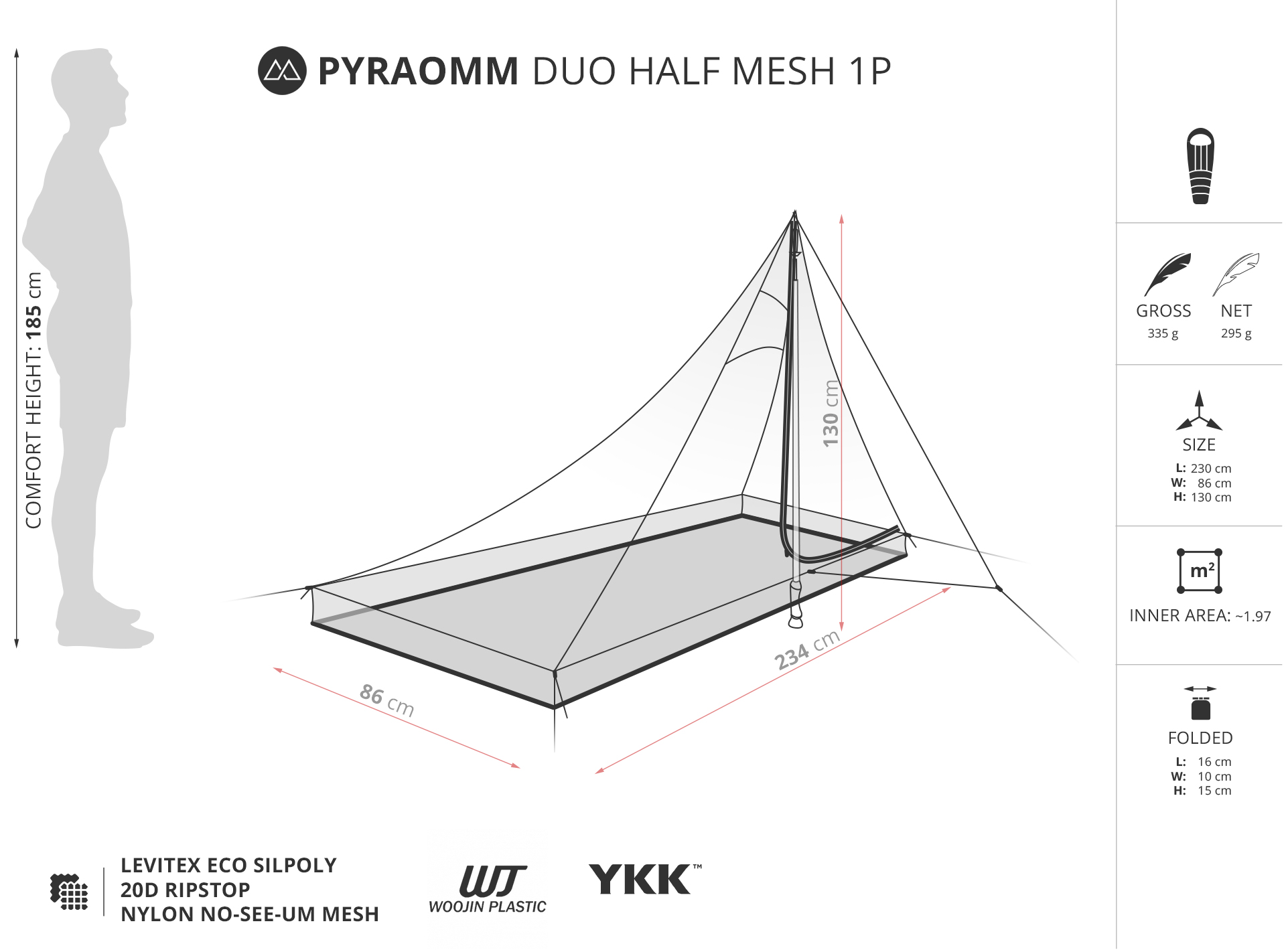 Liteway Pyraomm Half Mesh 1p - 2