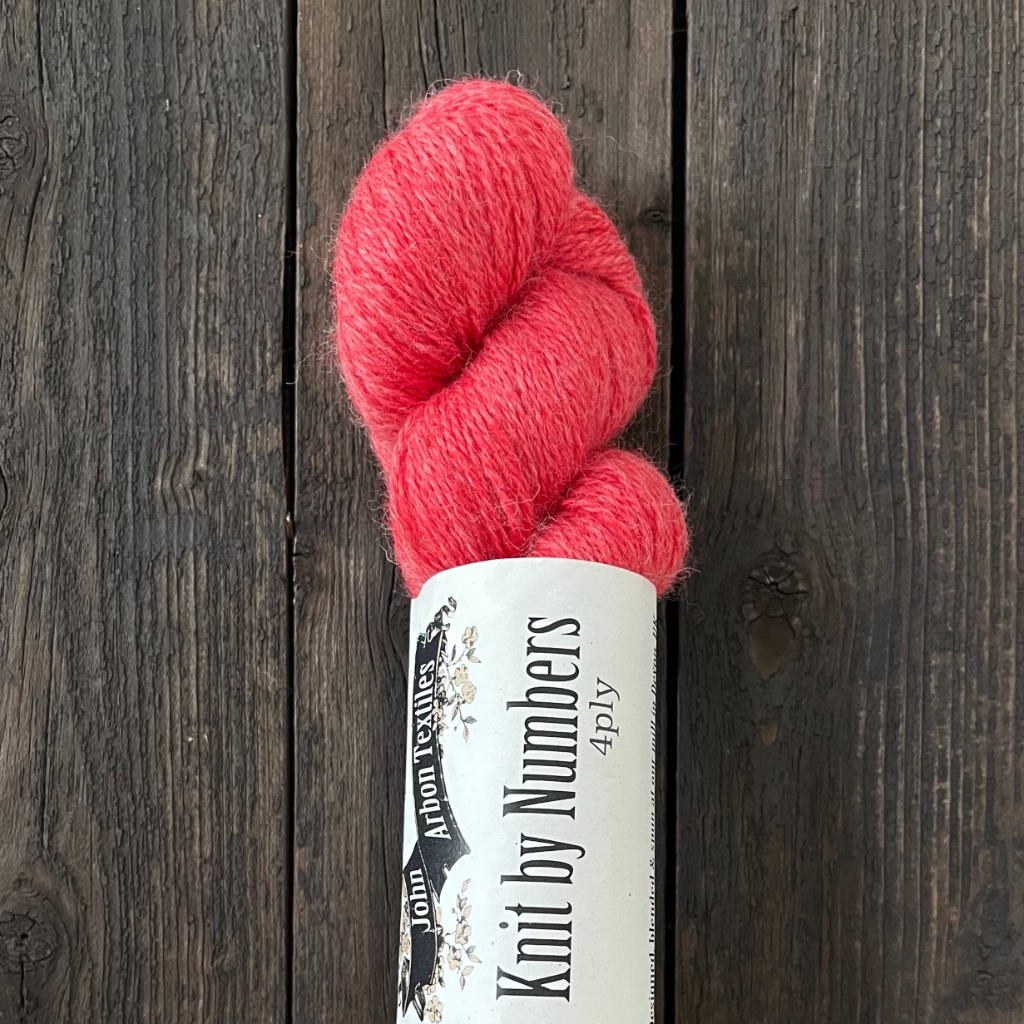 KNIT BY NUMBERS 4ply RED 22