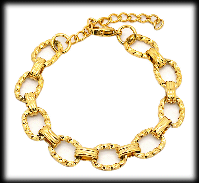 Elegant armband för henne - guldpläterat rostfritt stål.