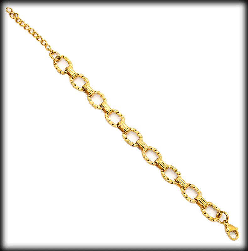 Elegant armband för henne - guldpläterat rostfritt stål. - 3