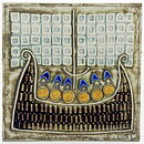 Lisa Larson (Unik 1961) Striking Ship Wall Plaque 23 cm (9) <Studio Production>