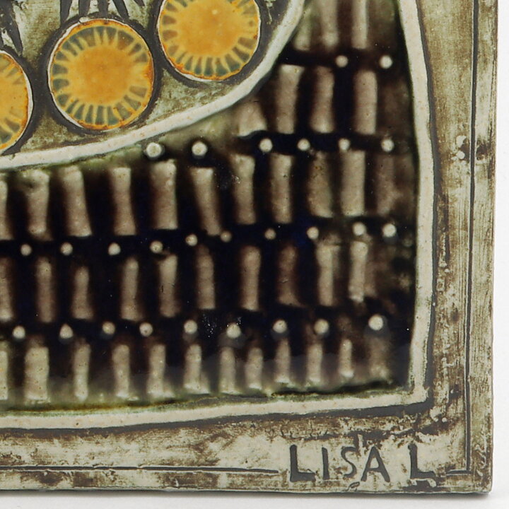Lisa Larson (Unik 1961) Striking Ship Wall Plaque 23 cm (9) <Studio Production>