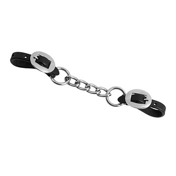 Curbstrap Lakota kedja/läder, svart